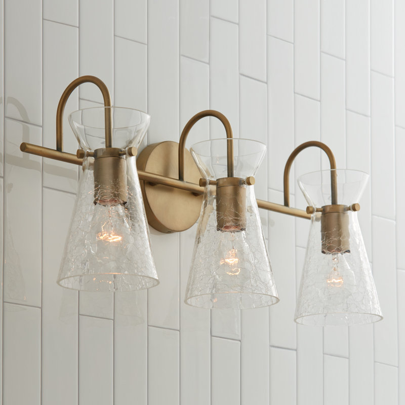 Farryn 3-Light Dimmable Vanity Light, Laiton