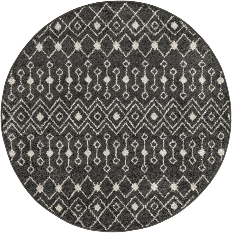 Abstract Indoor Rug, Round 5'3"