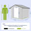 6 ft. W x 4 ft. D Stainless Steel Storage Shed