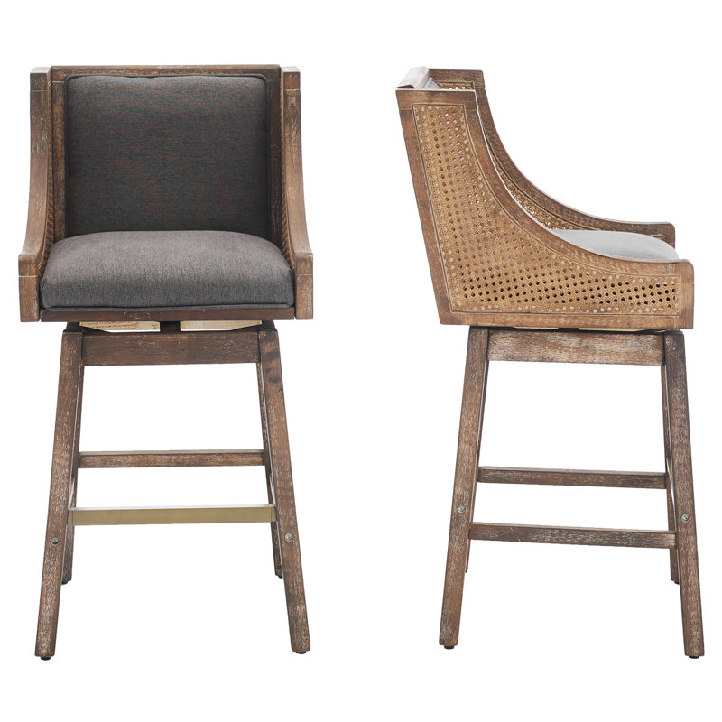 Braison Upholstered Counter Stool, Gray