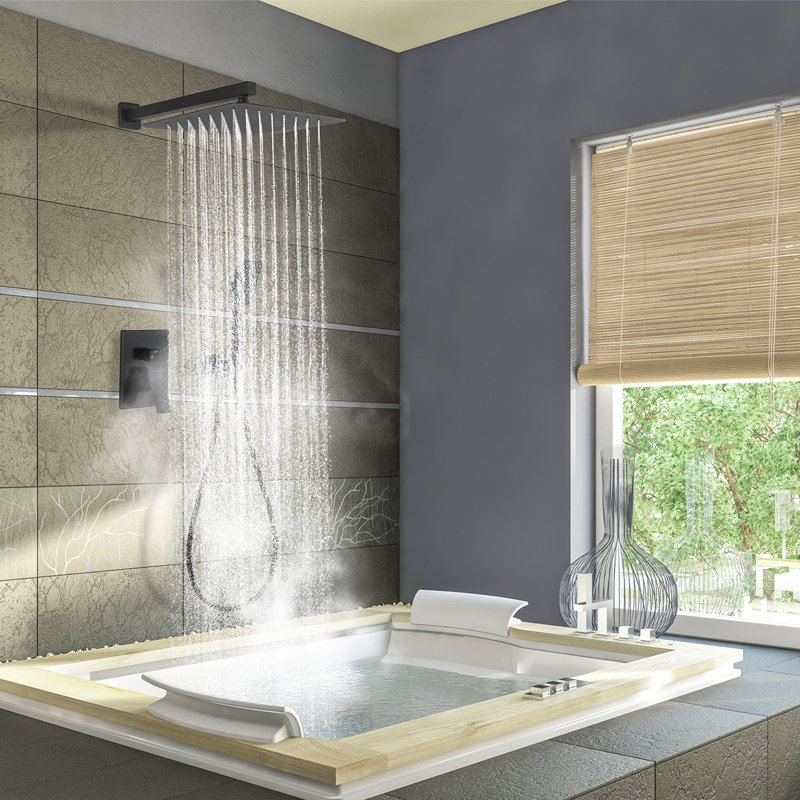 Système de douche à pression équilibrée avec valve brute, Nickel brossé