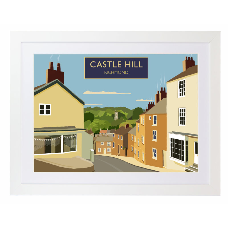 Castle Hill Richmond 1 Piece Wall Art, 33.5 cm H x 43.5 cm W x 2.2 cm D, White Wood Frame