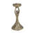 Set Of 2 Gold Aluminum Pillar Holder With Abstract Lady Design, S: 4.5X9.5", L: 4.5X11.5"