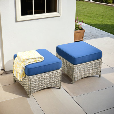 Emanuell Wicker Outdoor Ottoman
