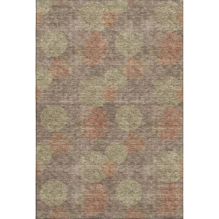 Premium Machine Washable Prisco Brown Rug