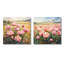 Pivoines dans le champ ensoleillé I - Art mural pivoines - Art mural traditionnel sur toile 2 pièces-1228332179-1228332182-1228332185