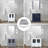 54 In. Wide Dark Grey Single Bath Vanity With Side Storage Cabinets, White Ceramic Wash Basin Top, 28 Wall - Fixed Mirror, Soft Closing Drawer Assembly, Wood Constructed Vanity, And Spacious