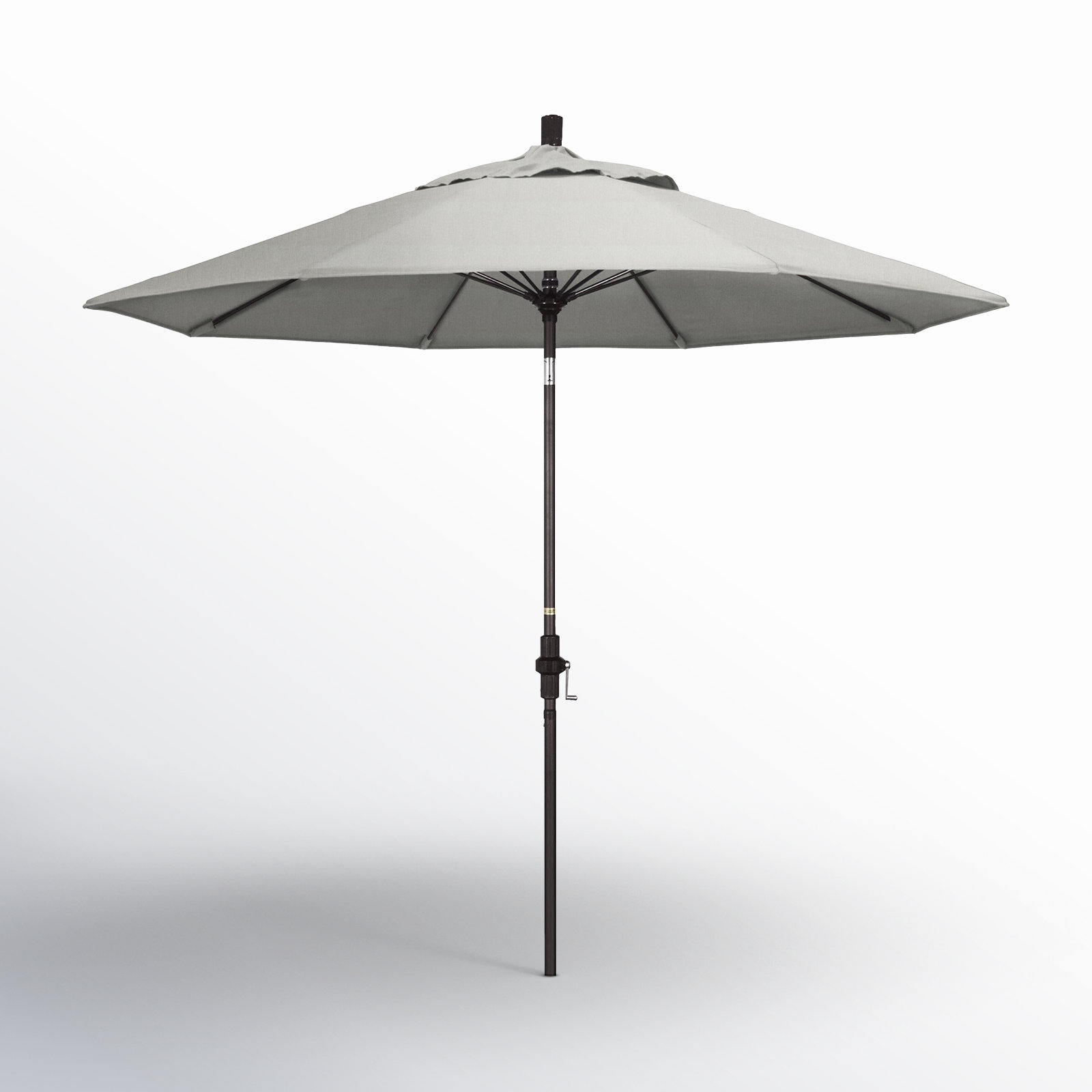 Roverta 9' Market Sunbrella® Umbrella, Canvas Granite Sunbrella® Canvas, Black