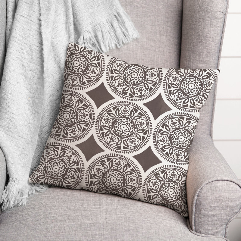 Housse et insert de coussin extérieur d'extérieur, Gris