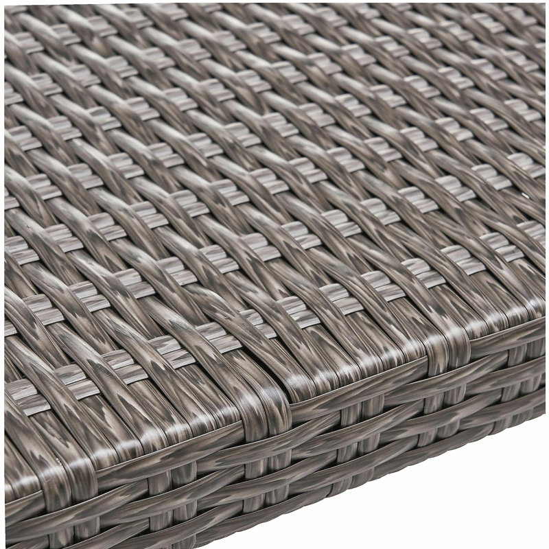 HAMPTON WOOD + WICKER OTTOMAN