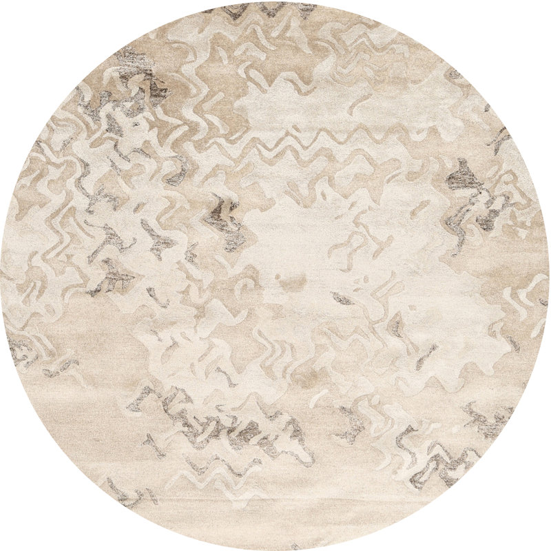 Abstract Indoor Rug, Round 5'
