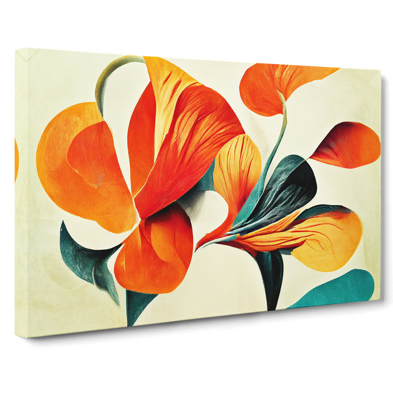 Artistic Floral Abstract Vol.7 - Wrapped Canvas, 40cm H x 60cm W x 3cm D