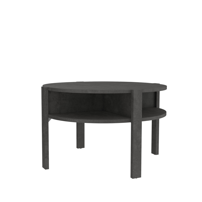 Aiofe Four Leg Coffee Table with Storage, Dark Grey