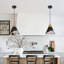 Ensemble de 2 luminaires suspendus modernes de 9,4 pouces, luminaire suspendu de style campagnard, luminaires suspendus de cuisine, luminaires suspendus noirs pour îlot de cuisine pour salon, bar, chambre à coucher, bureau-119410438