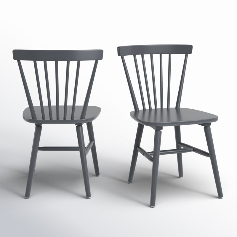 Antoya 17.83'' H Solid Wood Side Chair, Gray