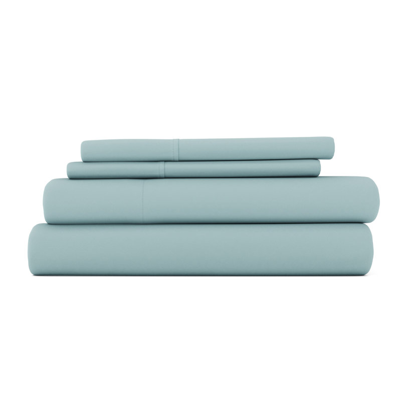 Ensemble de draps en microfibre doublement brossée 4 pièces Becky Cameron 1800 Series, Océan