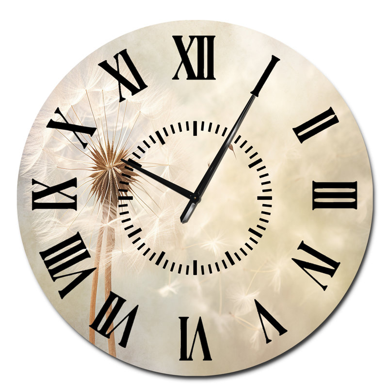 Horloge murale White Dandelion, Surdimensionné