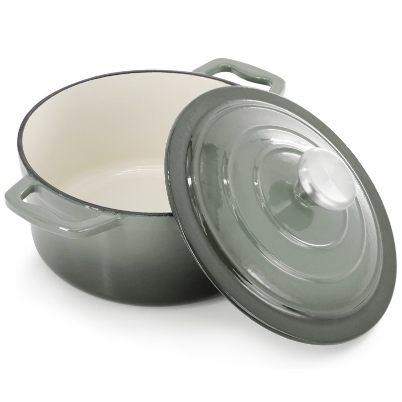Casserole en fonte émaillée MegaChef, Gris
