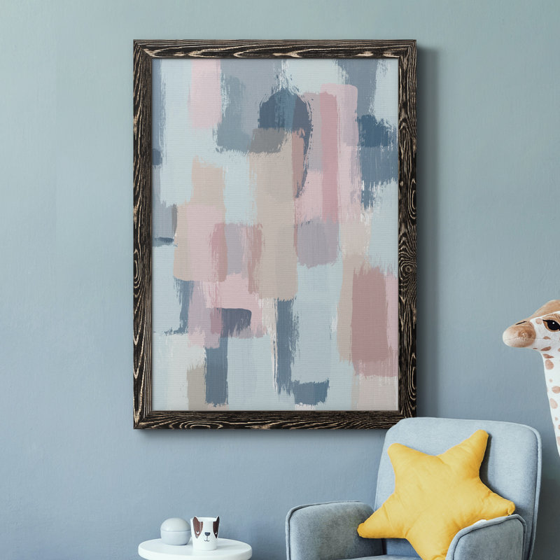 Mélange de printemps - Peinture sur toile encadrée, H 37,5 po x l 27,5 po x P 1,5 po, Cadre noir