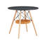 Table de salle à manger circulaire polyvalente avec panier de rangement suspendu-129103793