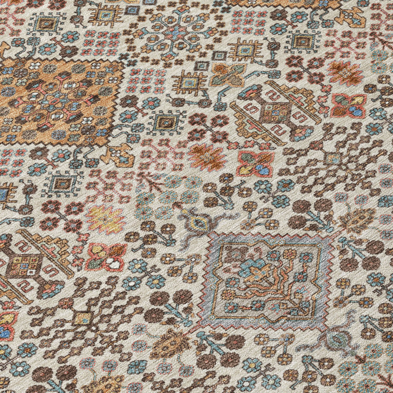 Machine Washable Indoor/Outdoor Chantille ACN2478 Global Rug, Beige, 9' x 12'