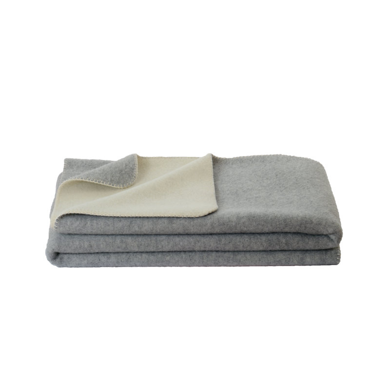 Tedford Throw Blanket, Grey/White, W150 x 220cmL