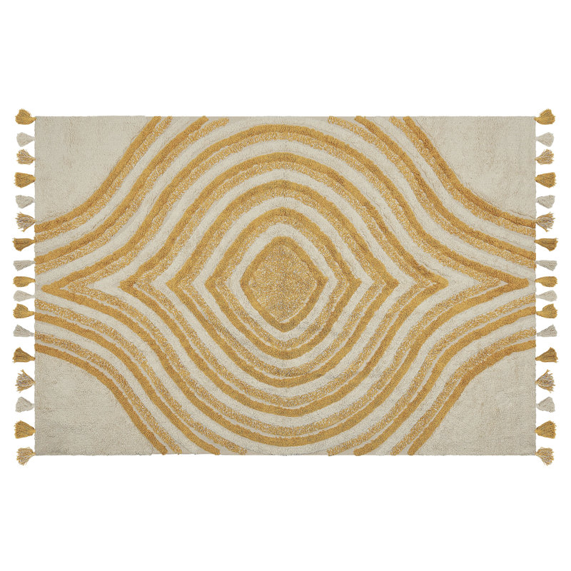 Forgan Geometric Cotton Hand Woven 140cm X 200cm Area Rug, Rectangle 140cm x 200cm