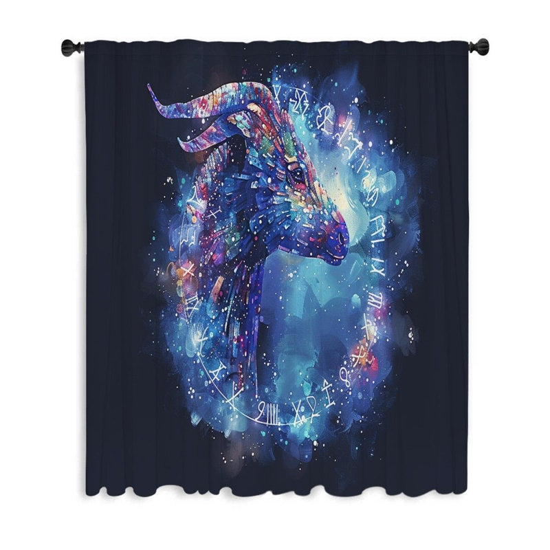 Le rideau occultant en polyester Elah filtre beaucoup de rideaux de lumière, L 50 po x L 84 po