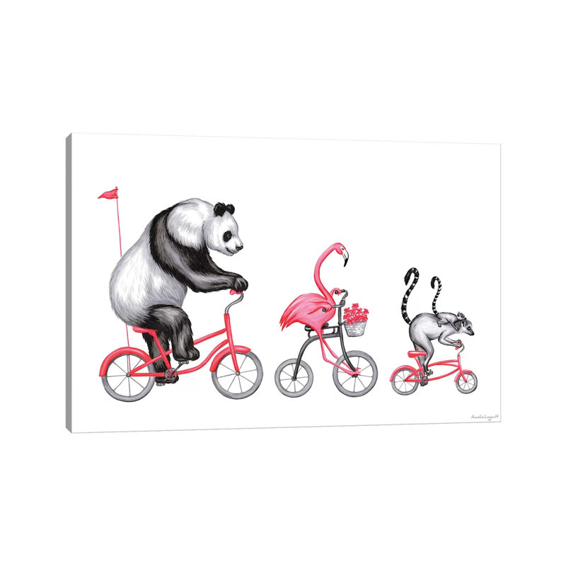 Pink Trio by Amélie Legault - Wrapped Canvas Print, 20.32 cm H x 30.48 cm W