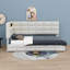 Upholstered Twin Size Daybed With Storage 2 Drawers And LED Lights-1847239022