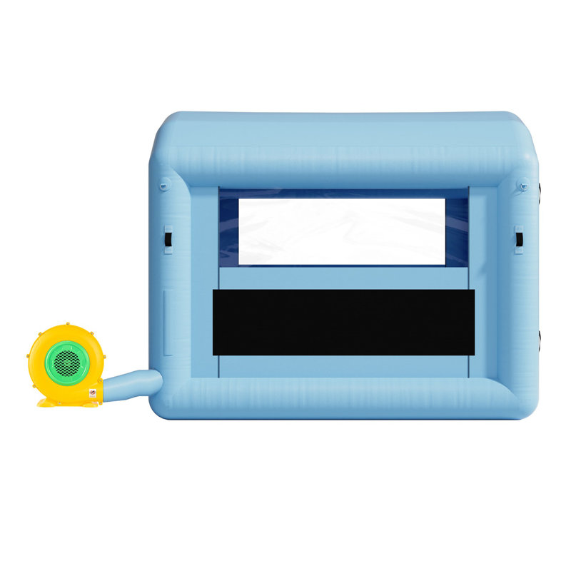 Cabine de peinture gonflable portable avec double système de filtre et puissant ventilateur - Tente de cabine de pulvérisation professionnelle pour les projets d'automobile, de mobilier et de bricolage