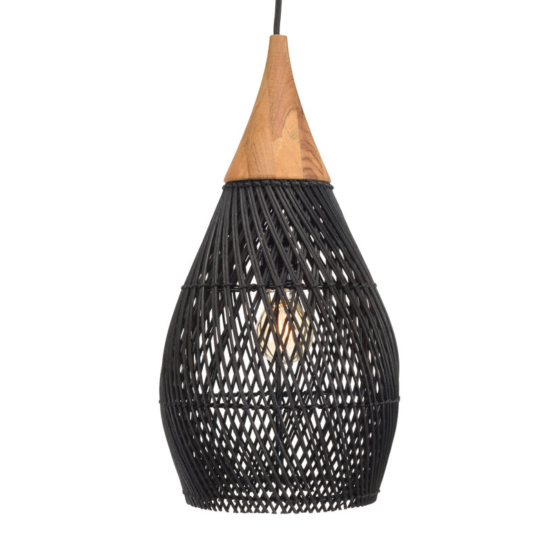 Amania 1 - Light Pendant, 47cm H x 25cm W, Black