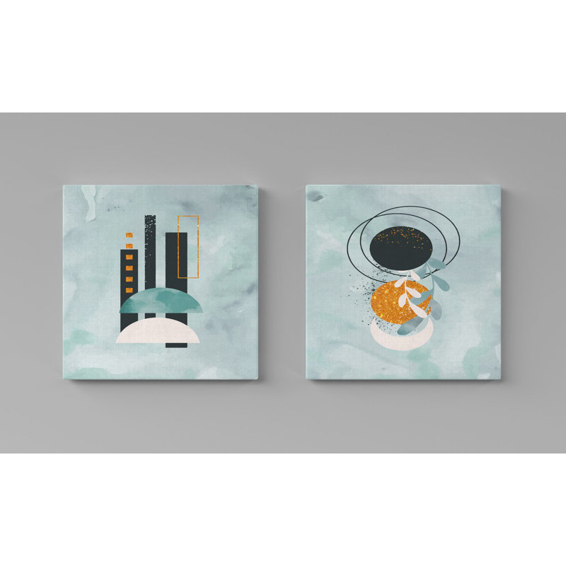 Superbes peintures décoratives sur toile (2 pièces) de 19,7 po x 19,7 po chacune | 100% toile avec cadres 100% bois | Parfait pour le décor du salon et de la chambre à coucher, ajoute élégance et style à tout espace