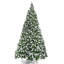 Sapin de Noël pré-éclairé à flocons de neige avec baies rouges, 6/7,5/9 pi, 8 modes-792393283