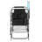 26In Iron Pipe Folding Director Chair With Built-In Cup Holder, Side Table, Storage Pocket-1728275527