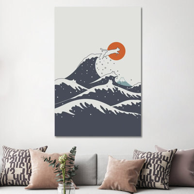 Cat Landscape LV-C 1 Piece Wrapped Canvas Painting