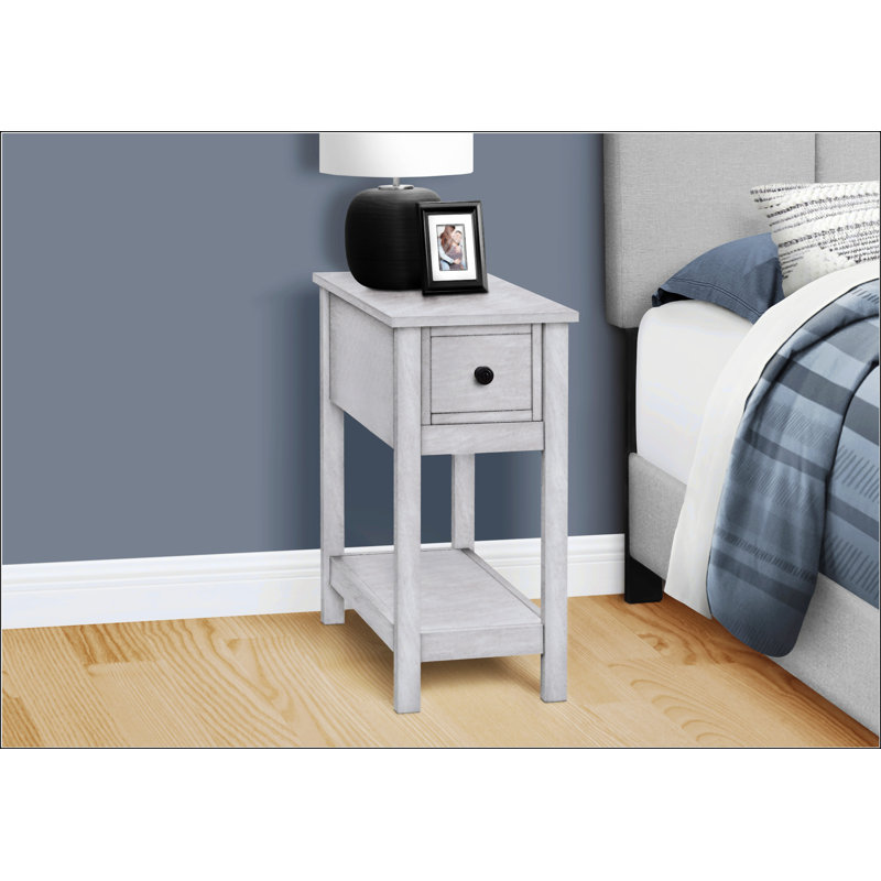 24 Inch High Accent Table, Gray Wash