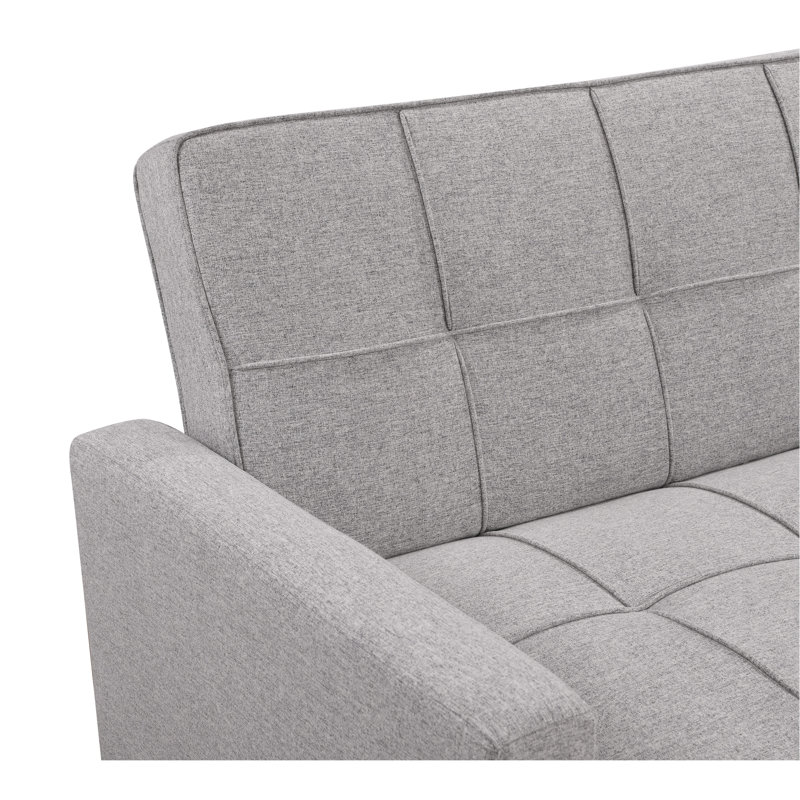 Versatile Sofa Bed With Adjustable Backrest And Pull-Out Feature For Home Comfort, Gray