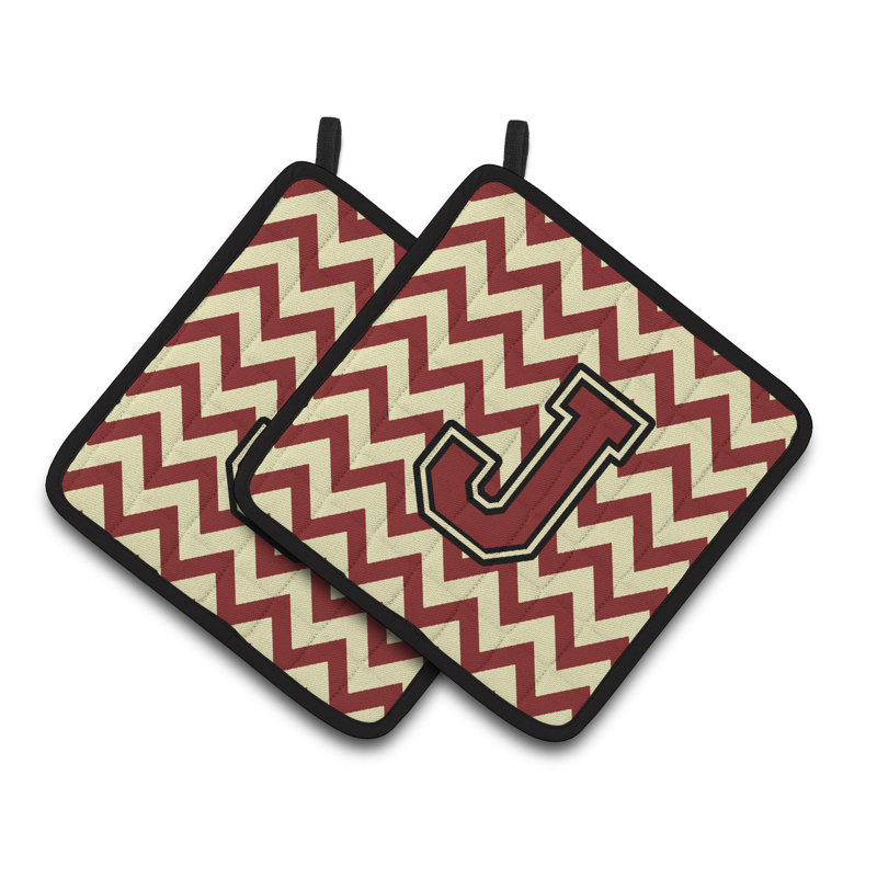 Poignée à chevrons, J, Marron / Or