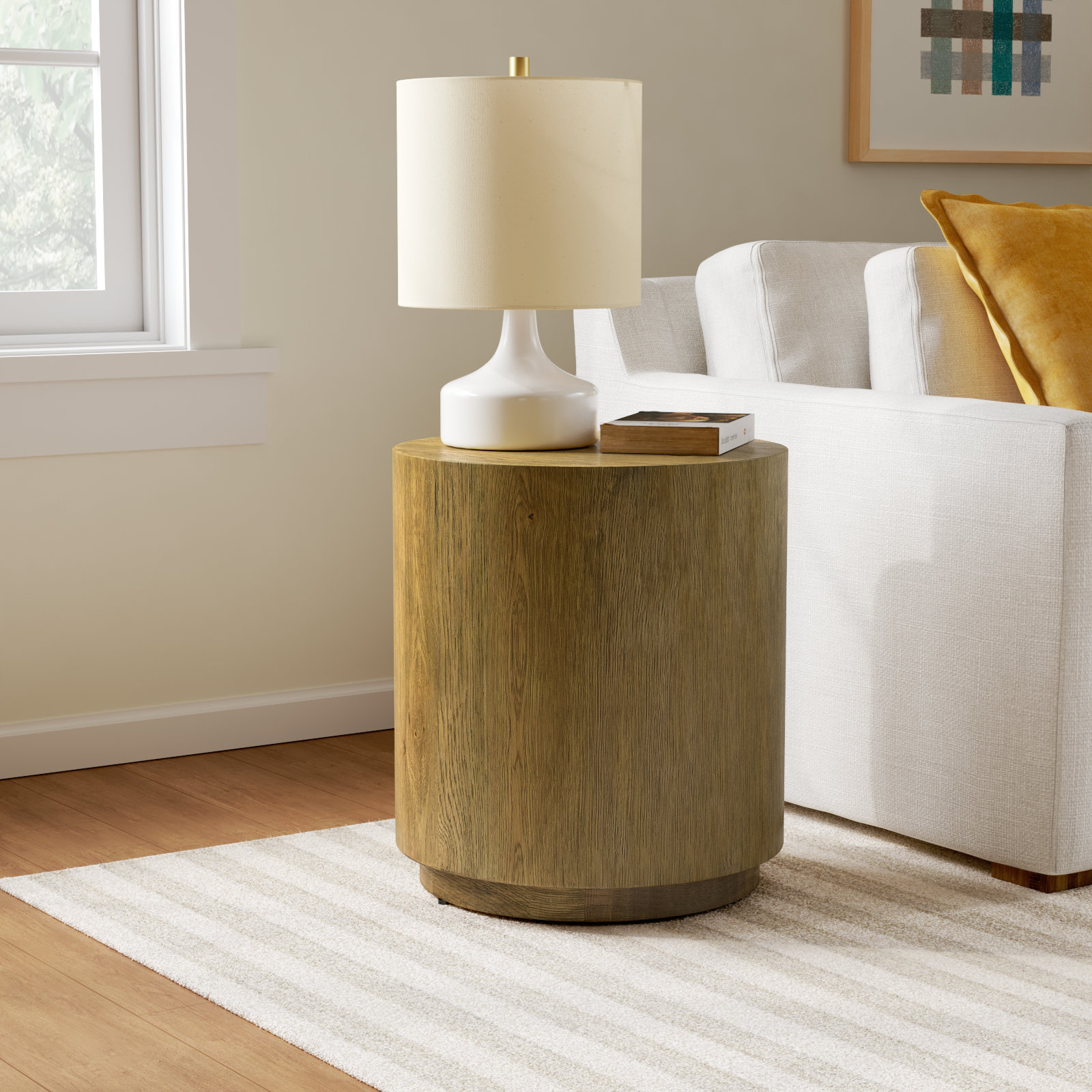 Taryn 20" End Table, Light Brown
