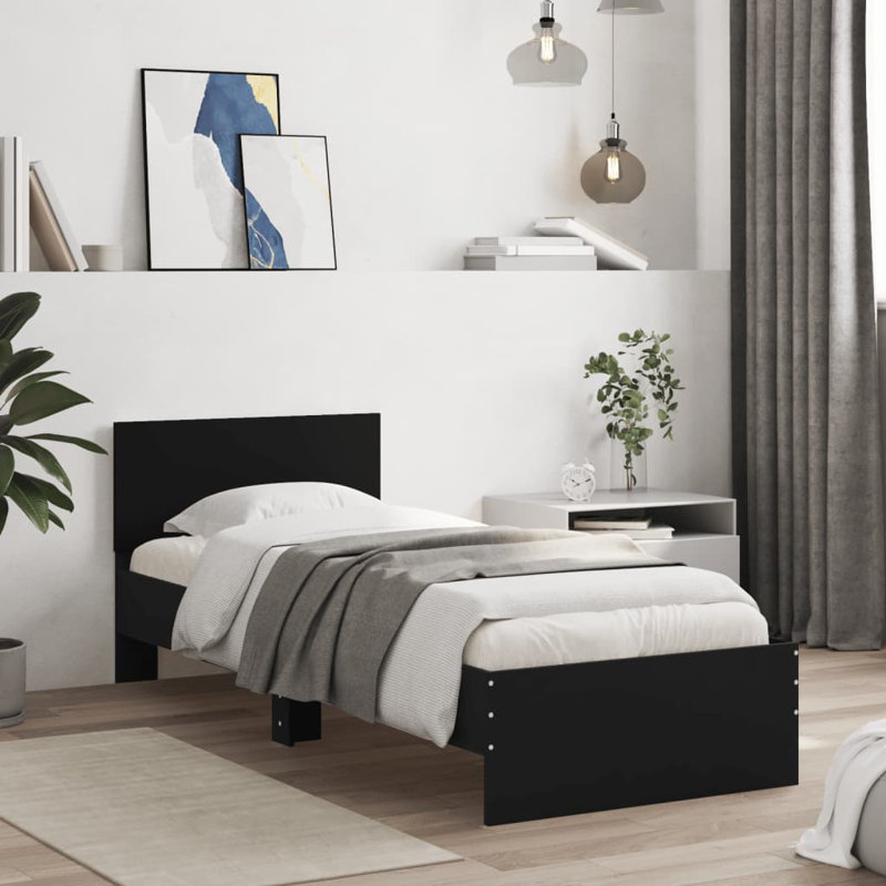Nyleen Bed, Black, Small Single (2'6)