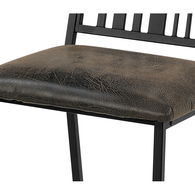 Ensemble de 2 chaises d'appoint en cuir synthétique et finition noire Zudora