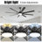 72 Inch Modern Large Design Ceiling Fans With Smart Remote Control 6 Wind Speed DC Motor Black For Living Room-636529023