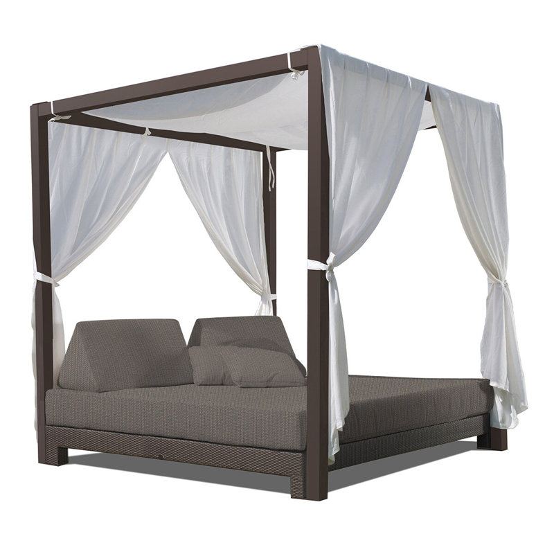 Anibal Outdoor - Seat Patio Daybed, Spectrum Graphite Sunbrella® Plainweave