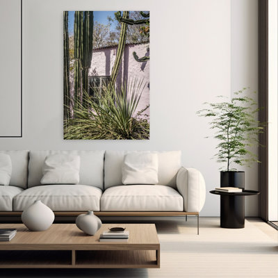 Art contemporain, paysage abstrait, cactus, palmier, art contemporain, paysage