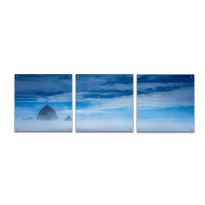 Art épique «Haystack Rock In The Mist» par Don Schwar «Haystack Rock In The Mist» par Don Schwartz, H 24 po x l 72 po