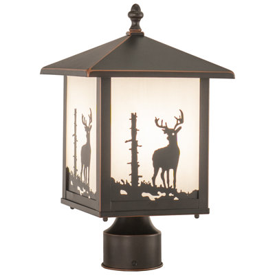 Tête de lanterne câblée à 1 lumière de 14 po en bronze bruni Josefina