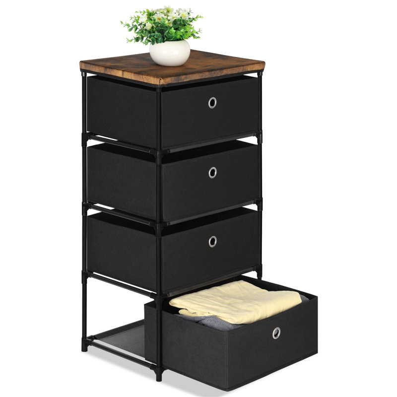Harlene 42cm W 4 - Drawer Chest of Drawers, Black