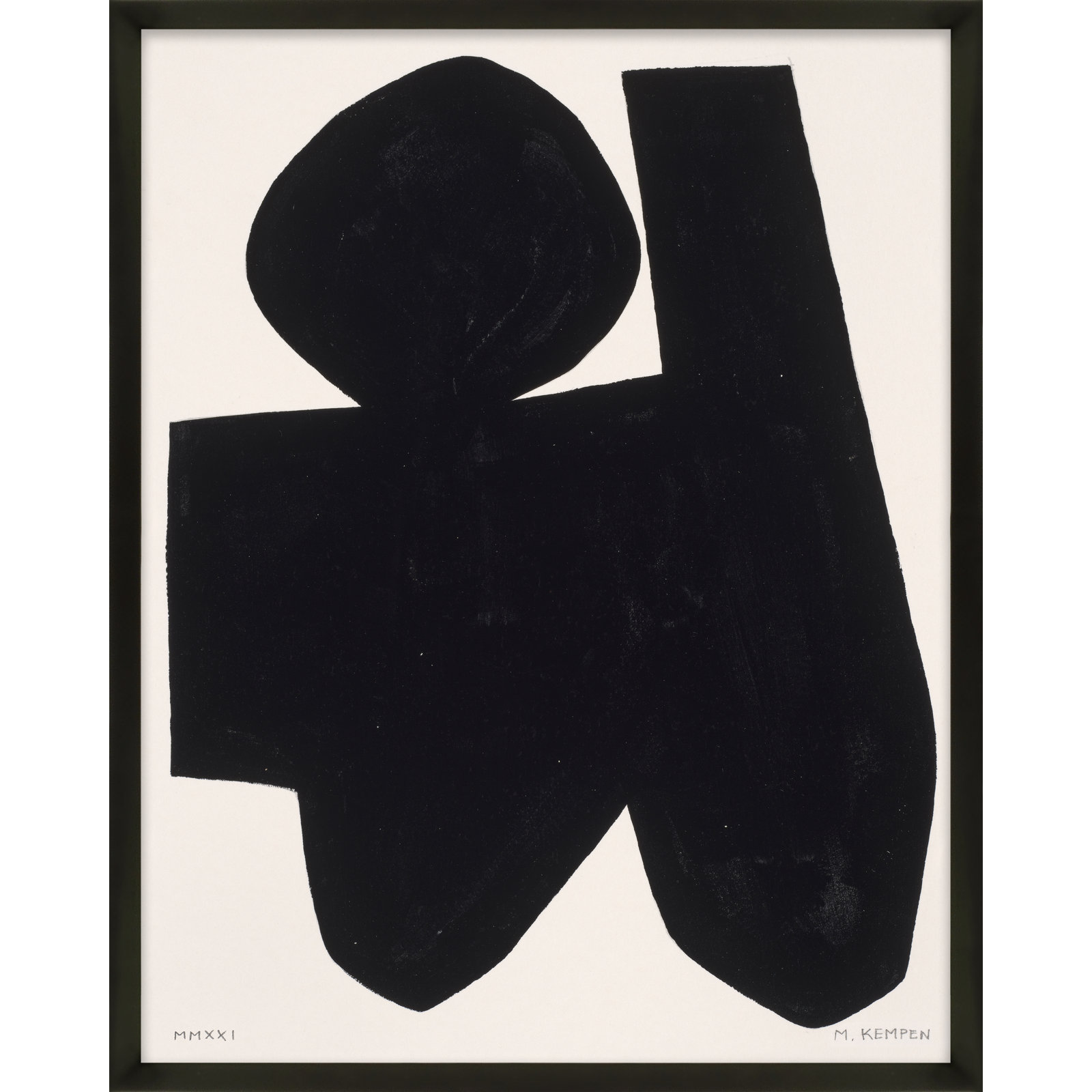 Module On White 4 by Michael Kempen, 38" H x 30" W x 1.25" D, Black