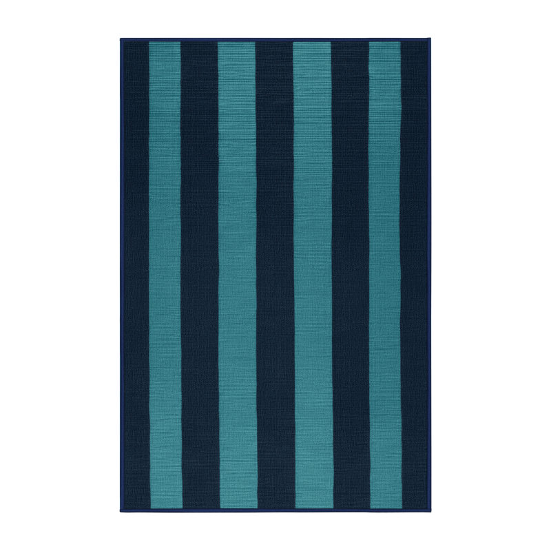 Machine Washable Checkered Blue Area Rug, Rectangle 2' x 3'